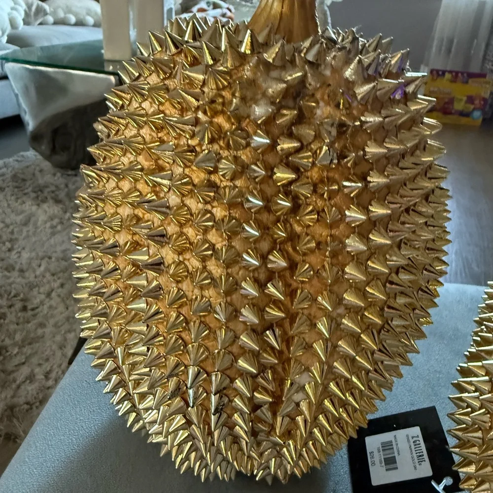 Z Gallerie Gold Spiked Pumpkins